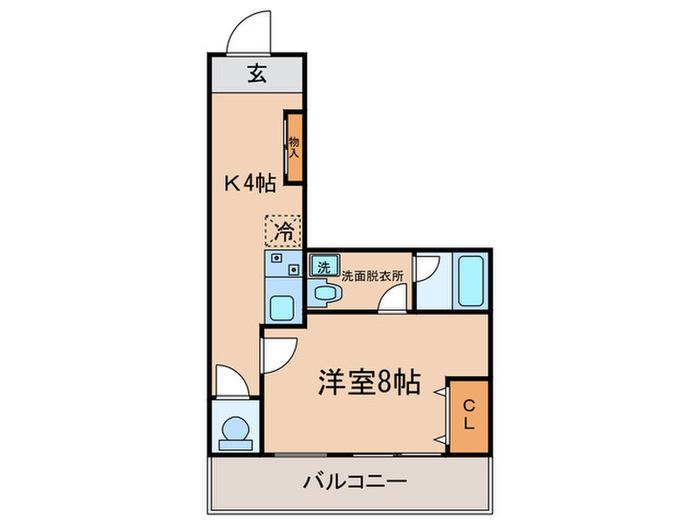アビタシオン.K(1K/2階)の間取り写真
