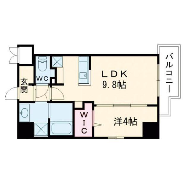 ミラージュパレス天王寺堀越町(1LDK/7階)の間取り写真