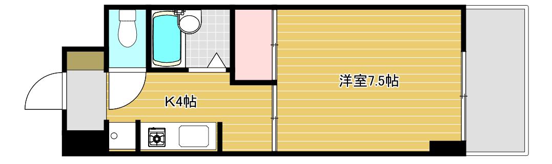 エルプエンテ(1K/5階)の間取り写真