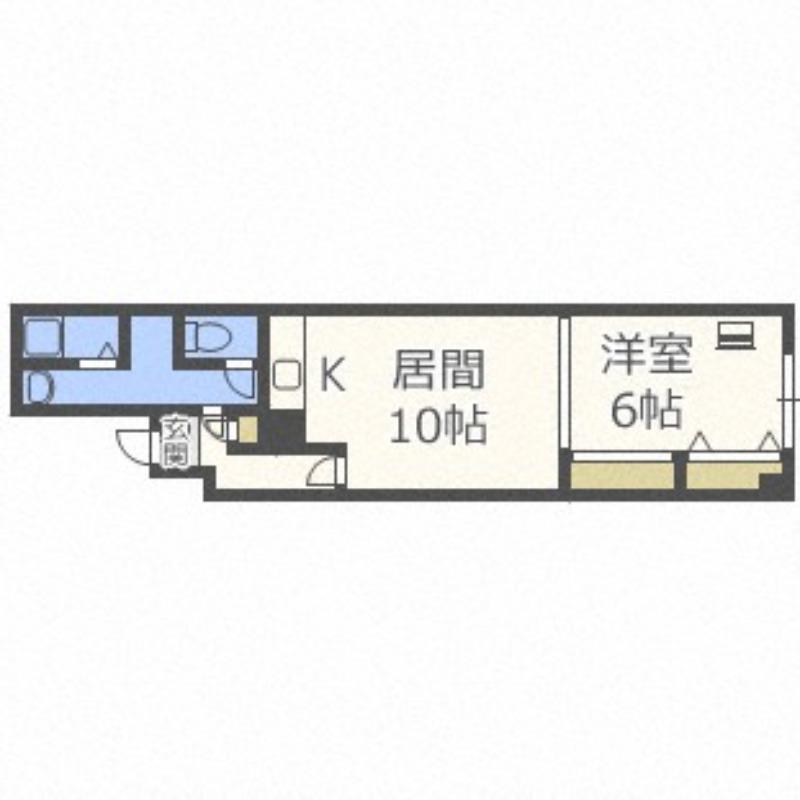 リベル元町(1DK/5階)の間取り写真