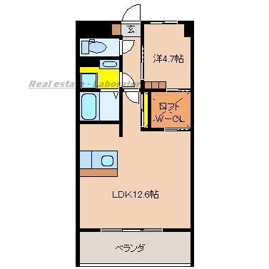 パル大橋 PAL OHASHI(1LDK/6階)の間取り写真