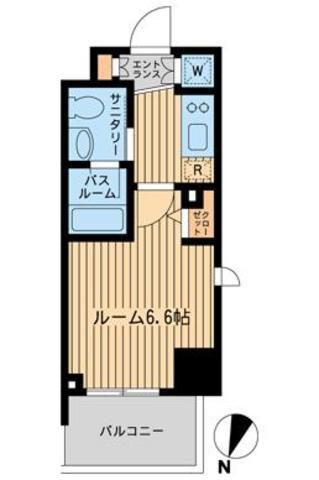 ダフィット門前仲町(1K/6階)の間取り写真