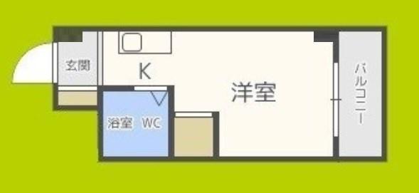 昭和グランドハイツ大淀(ワンルーム/3階)の間取り写真