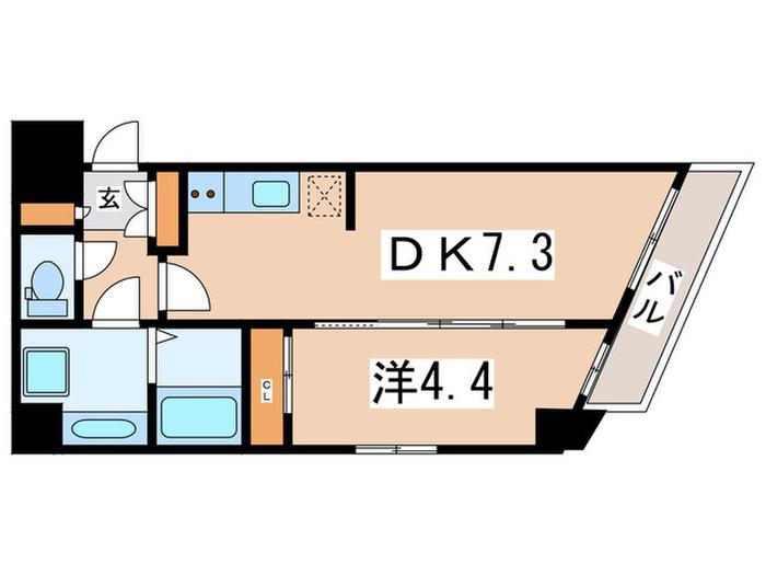 コンフォリア東池袋(1DK/9階)の間取り写真