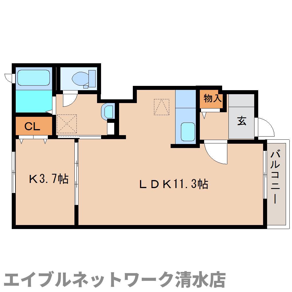 ジョンドール・W(1LDK/1階)の間取り写真