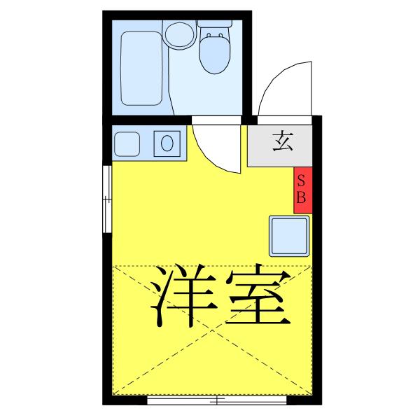 メゾン久野(ワンルーム/1階)の間取り写真