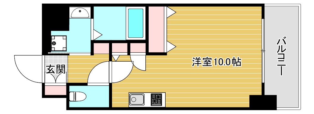 エスリード弁天町南(1K/5階)の間取り写真