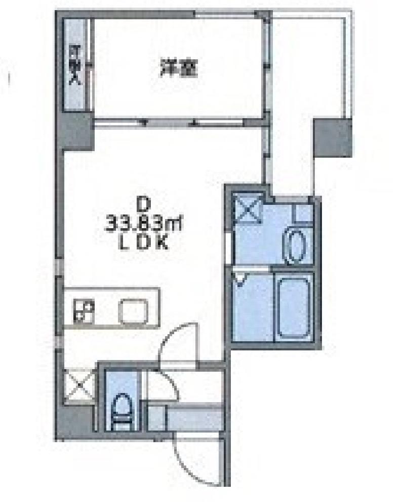 JU TOWER FRONT両国(1LDK/2階)の間取り写真