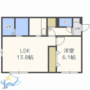 ノイズイッヒ(1LDK/4階)の間取り写真