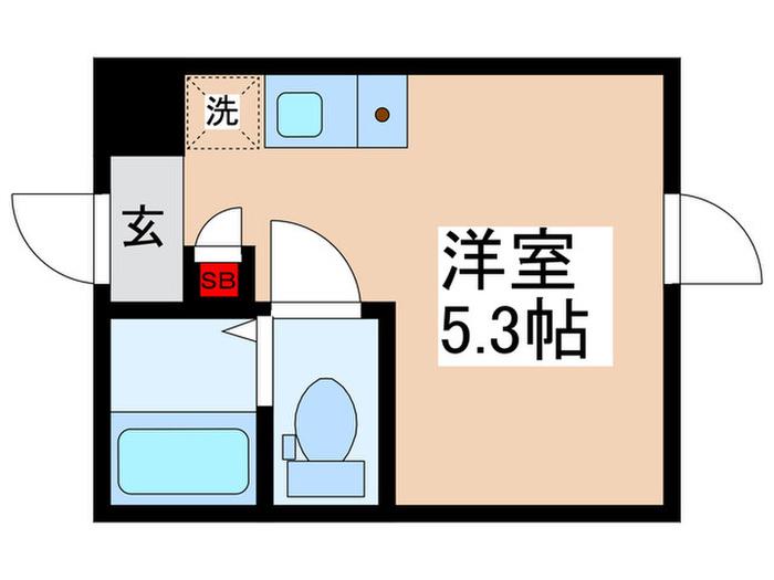 CREDO IKEBUKURO(ワンルーム/3階)の間取り写真