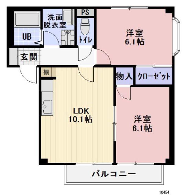 ARANCIA(2LDK/2階)の間取り写真