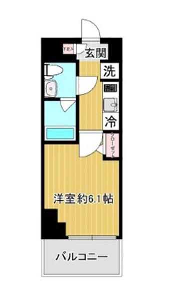 SHOKEN RESIDENCEお花茶屋(1K/6階)の間取り写真