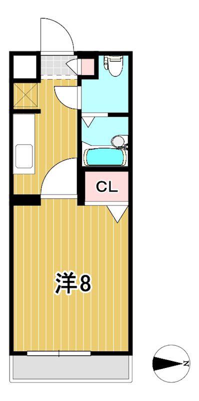 グランコレッタ(1K/1階)の間取り写真