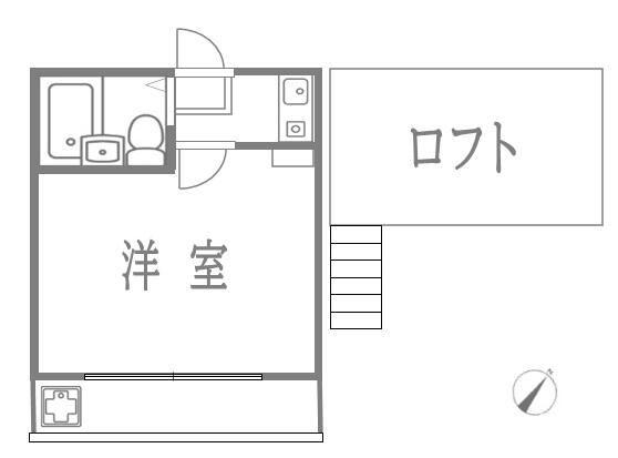 カオパレス ナンバー3(ワンルーム/2階)の間取り写真