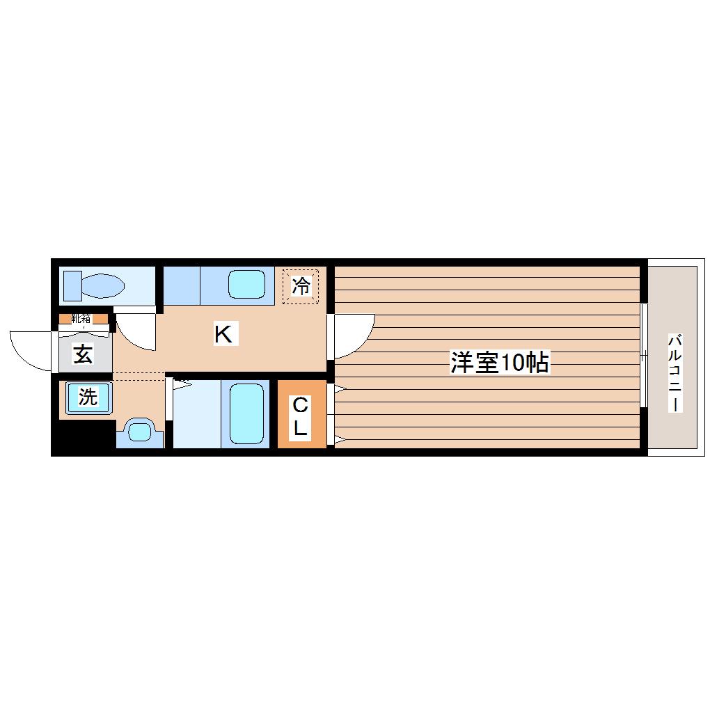 大行院丁スクエア(1K/1階)の間取り写真