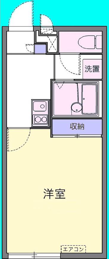 サンライトヒルズ(1K/1階)の間取り写真