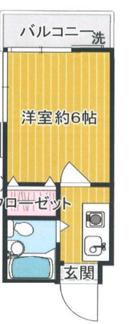 グレースコート(1K/2階)の間取り写真