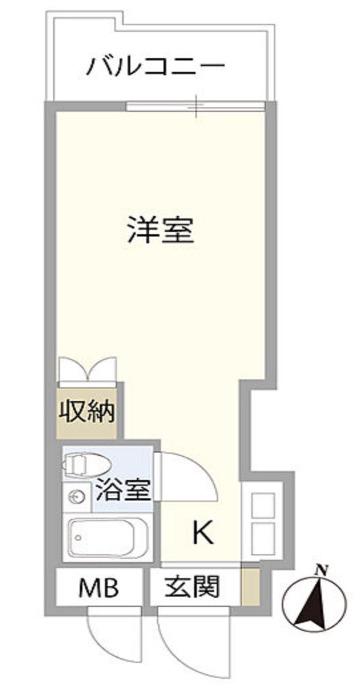 トップ成城学園第2(ワンルーム/1階)の間取り写真