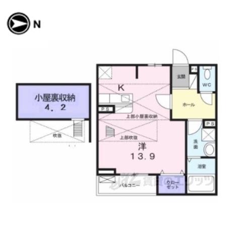 クイーンズパレス さくらい(1K/2階)の間取り写真