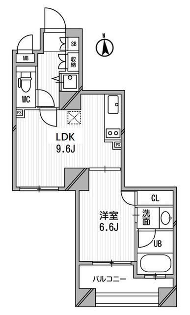 クリオ三田ラ・モード(1LDK/11階)の間取り写真