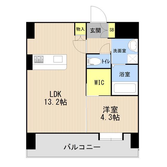 LIBTH桜町(1LDK/3階)の間取り写真