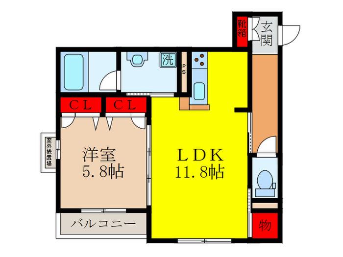 シャーメゾンシャルマン(1LDK/3階)の間取り写真
