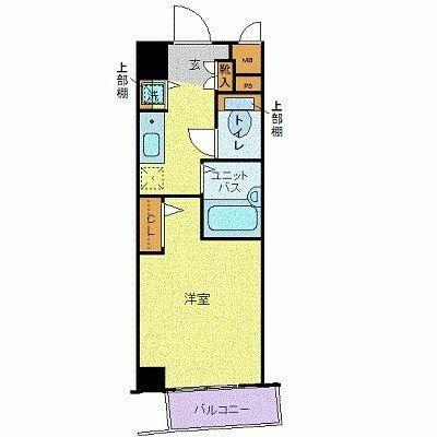 トーシンフェニックス市谷柳町(ワンルーム/2階)の間取り写真