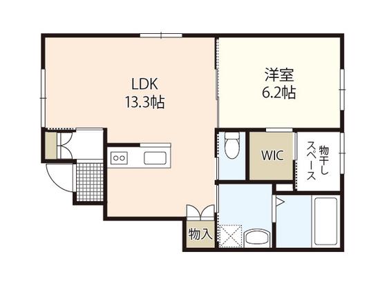 南栄3丁目アパート(1LDK/1階)の間取り写真