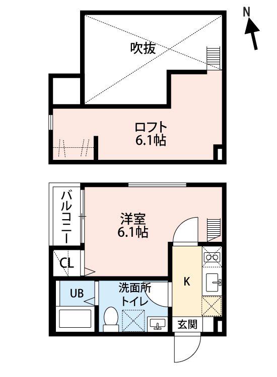 BEEHOUSE(1K/1階)の間取り写真