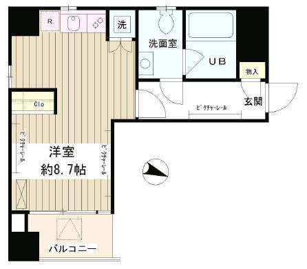 レオーネ三越前(ワンルーム/3階)の間取り写真