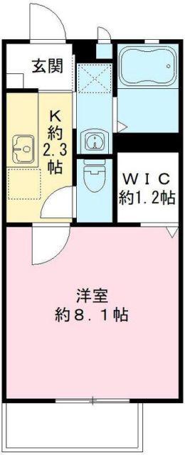 パストラル御茶園(1K/2階)の間取り写真