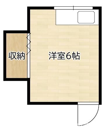 ハマダハウス(ワンルーム/2階)の間取り写真
