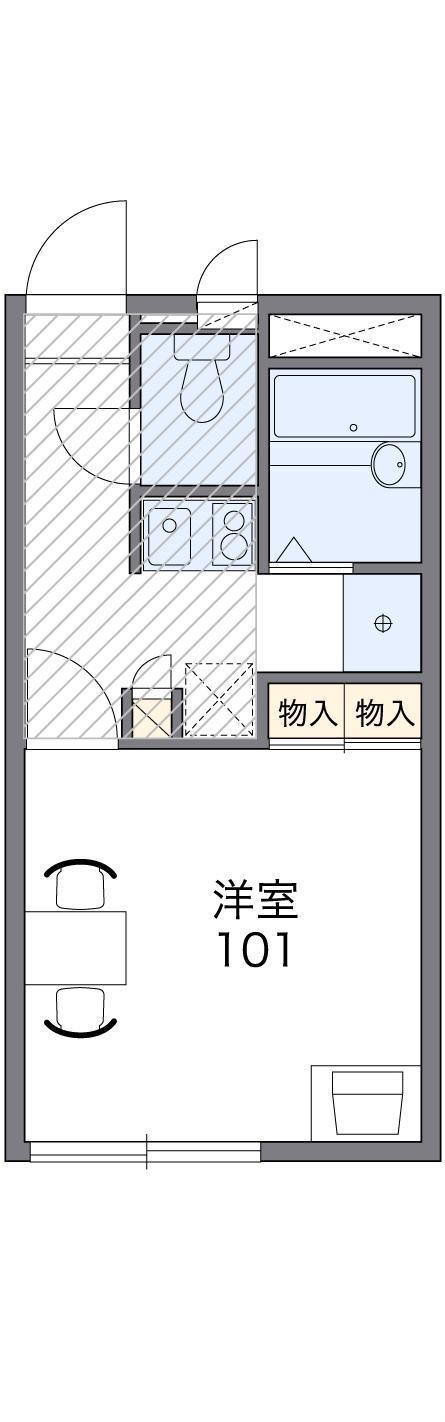 レオパレスPALCOURT劉備(1K/2階)の間取り写真