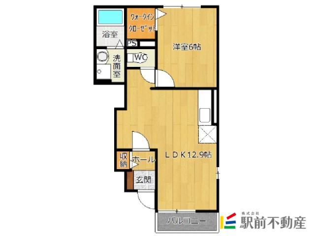フランメゾンI(1LDK/1階)の間取り写真
