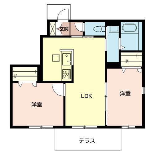 シャーメゾン大道(2LDK/1階)の間取り写真