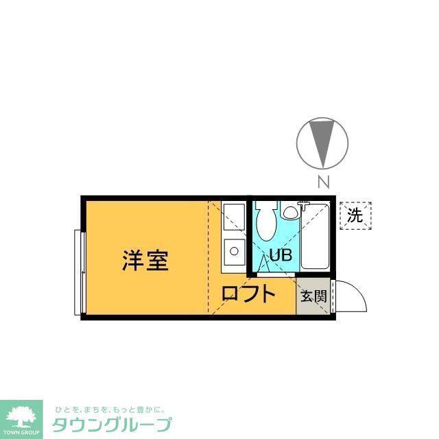 ルネモレーン立川(ワンルーム/2階)の間取り写真