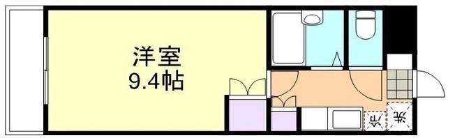 倉敷ライフ・キャンパスD棟(1K/1階)の間取り写真