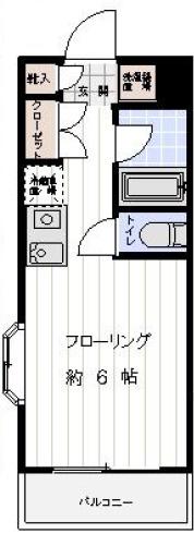 日神パレステージ三軒茶屋(ワンルーム/3階)の間取り写真