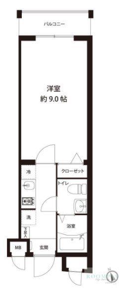 レオーネ馬込(1K/2階)の間取り写真