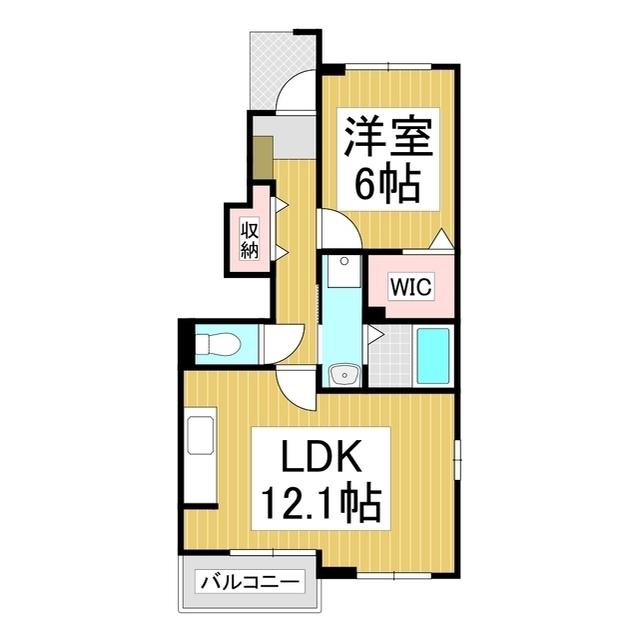 メゾンDEアンジュA(1LDK/1階)の間取り写真