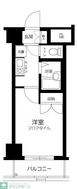ガラ・シティ笹塚(1K/2階)の間取り写真