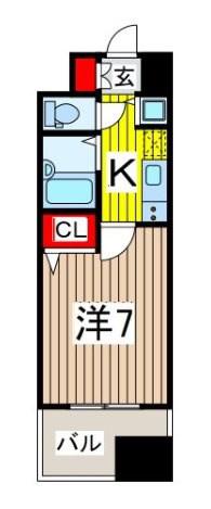 BPRレジデンス川口(1K/11階)の間取り写真