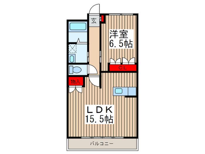 ロイヤルヒルズKOIZUMI(1LDK/1階)の間取り写真