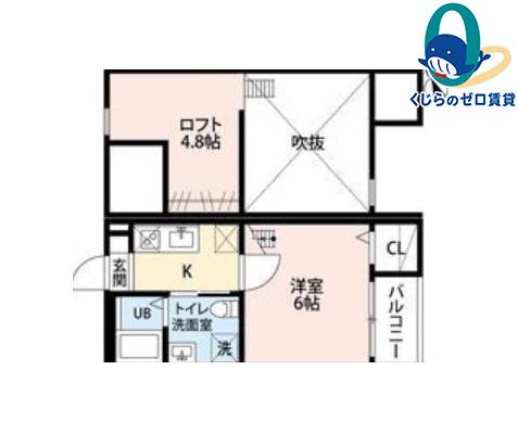 LUTELLAIII (1K/1階)の間取り写真