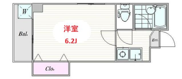 YSハウス(1K/3階)の間取り写真
