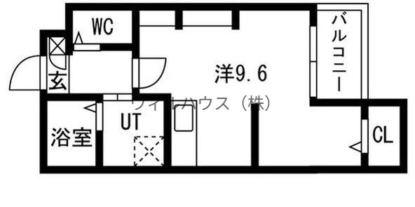 九間町シーエム・サンク(ワンルーム/1階)の間取り写真