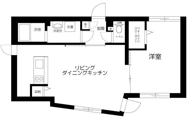 LAPIS本郷(1LDK/1階)の間取り写真