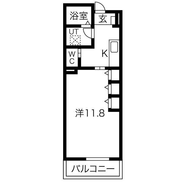 MAISON BLANCHE(1K/2階)の間取り写真