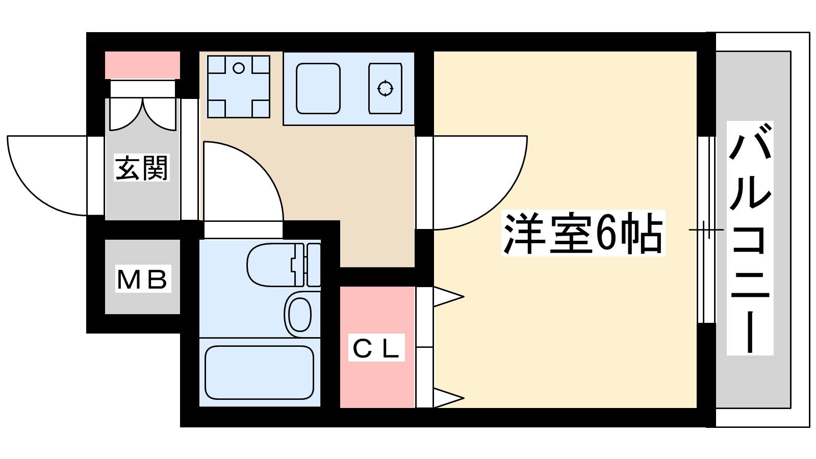 エスリード新大阪第3(1K/7階)の間取り写真