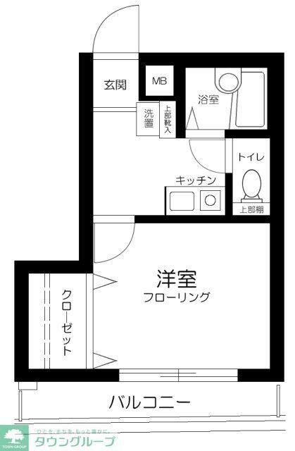 アローハイツ上北沢(1K/4階)の間取り写真